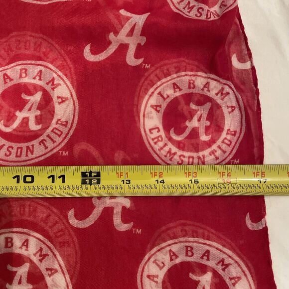 Alabama Crimson Tide Red Logo Infinity Scarf One Size Sheer Roll Tide Football - Picture 3 of 9